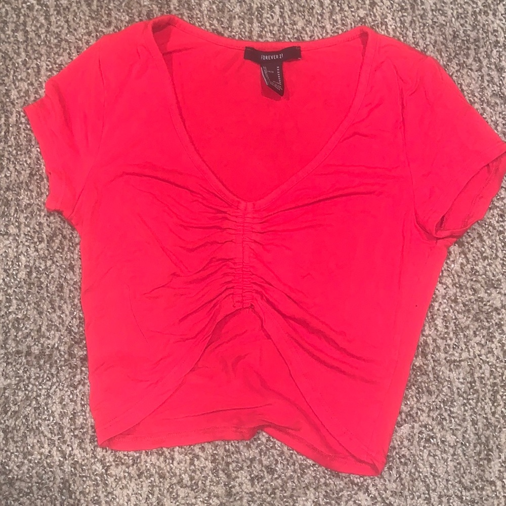 Red crop top